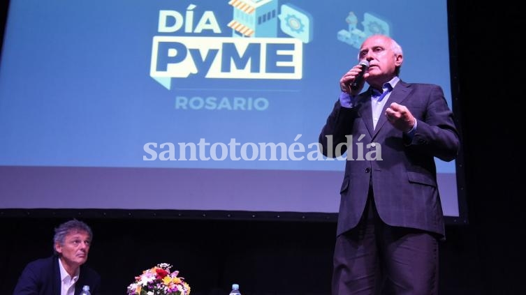 El gobernador participó en Rosario del cierre de la Jornada “Día PyME”.  (Foto: Secretaría de Comunicación Social)
