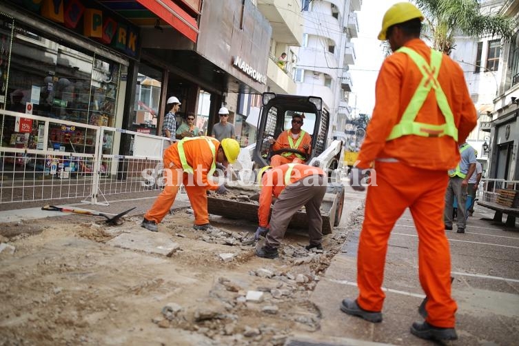 Santa Fe: Comenzó la remodelación de la peatonal