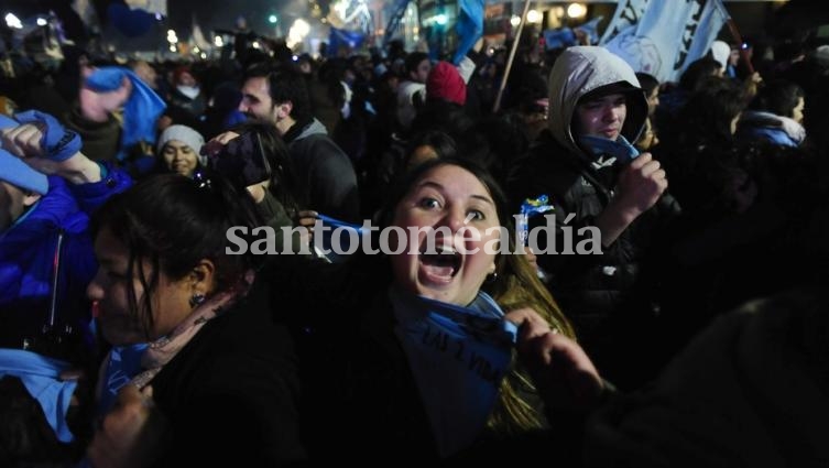 Aborto: entre los celestes el rechazo a la ley se gritó como un gol