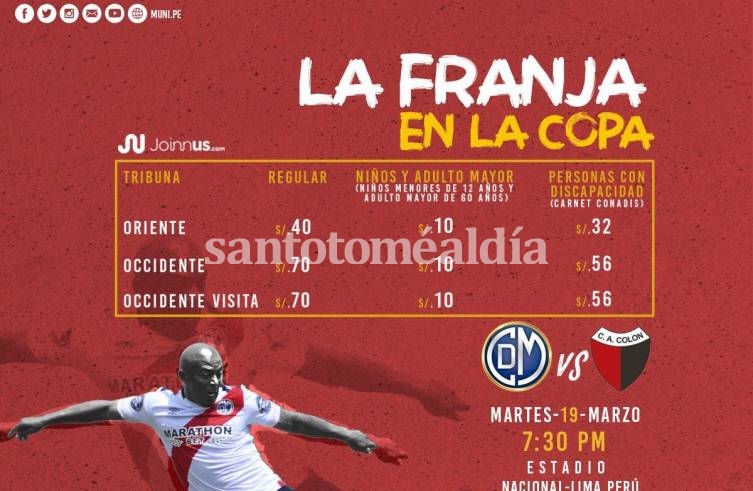 Venden entradas para los sabaleros que viajen a Perú