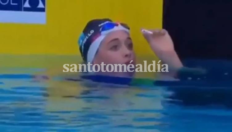 Con auriculares, Delfina Pignatiello hizo otro récord