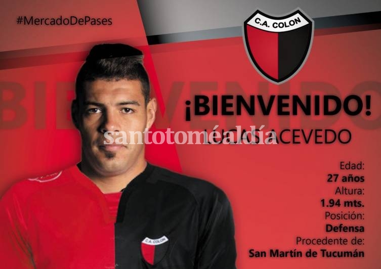 Lucas Acevedo se convirtió en jugador de Colón