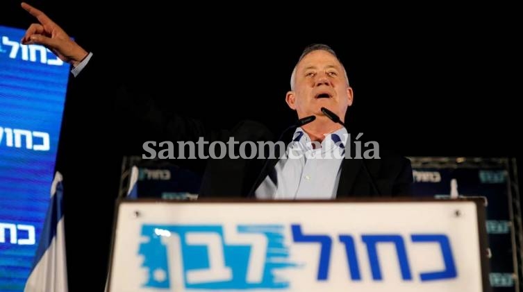 Benny Gantz, durante un acto de campaña en Kfar Ahim, Israel. (Foto: REUTERS)
