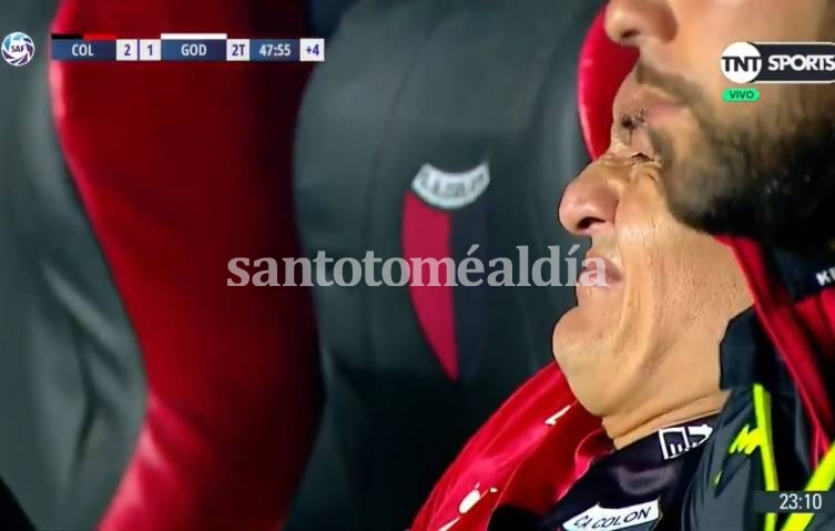 Las cámaras de la TV captaron los gestos de dolor del 