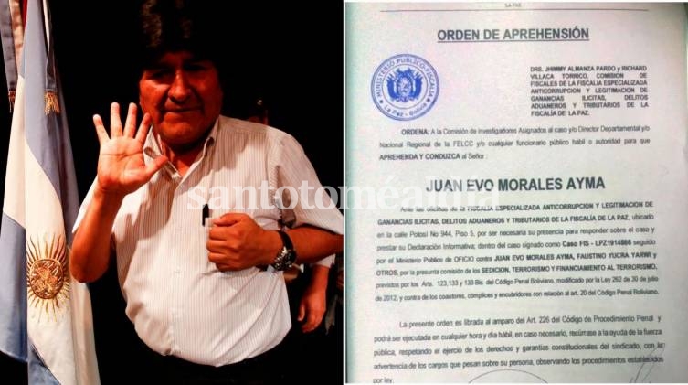 La Justicia de Bolivia pidió la detención de Evo Morales por 