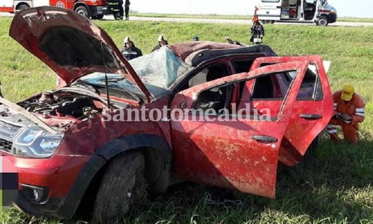 sí quedó el vehículo tras el vuelco. (Foto: El Ciudadano)