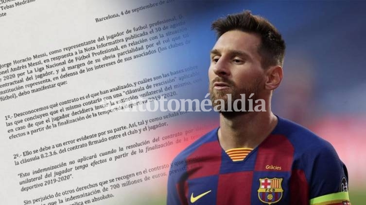 Comunicado de Messi: desconoce la cláusula de 700 millones de euros
