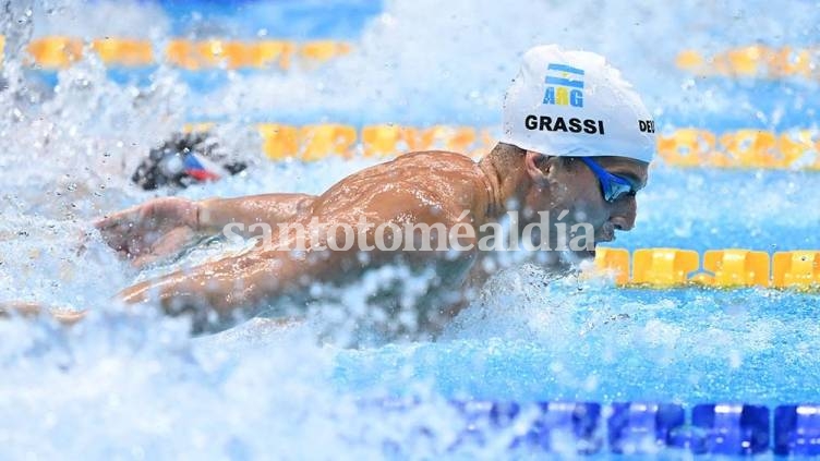 Grassi no pudo clasificar en los 100 metros mariposa de su serie 