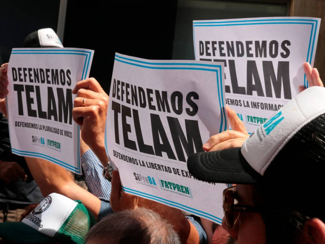 Trabajadores de la empresa estatal rechazaron la medida  del Gobierno. (Foto: Somos Télam)