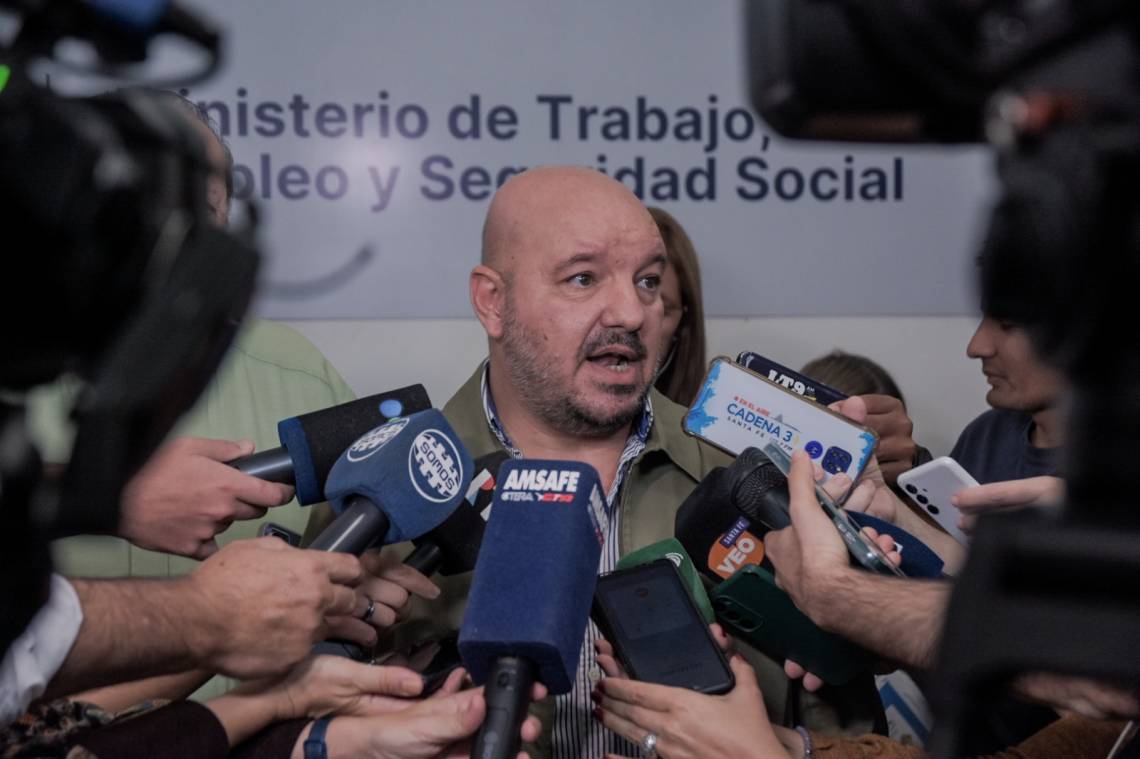 Alonso, luego de la reunión paritaria de este jueves. (Foto: Prensa AMSAFE)