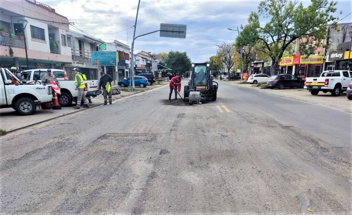 Vialidad Nacional comenzó los arreglos en Avenida 7 de Marzo