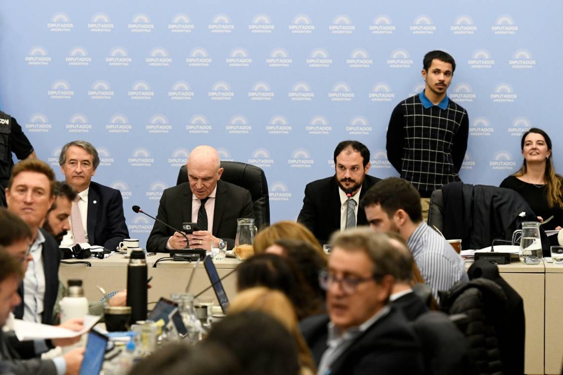 Plenario de tres comisiones para tratar la Ley de Bases en Diputados.  (Foto: Diputados)