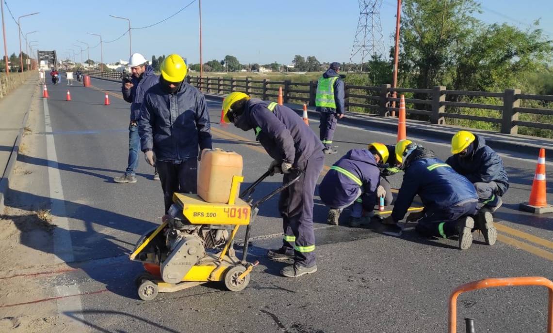 Trabajos de reparación realizados este miércoles. (Foto: Prensa Vialidad Nacional)