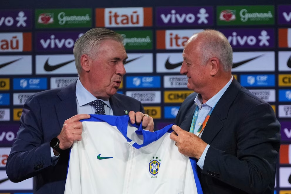Ancelotti fue presentado como DT de Brasil