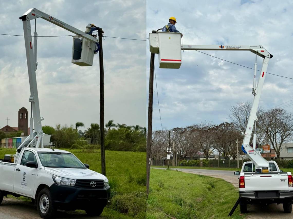 El Municipio incorporó un nuevo vehículo con hidroelevador para tareas de altura