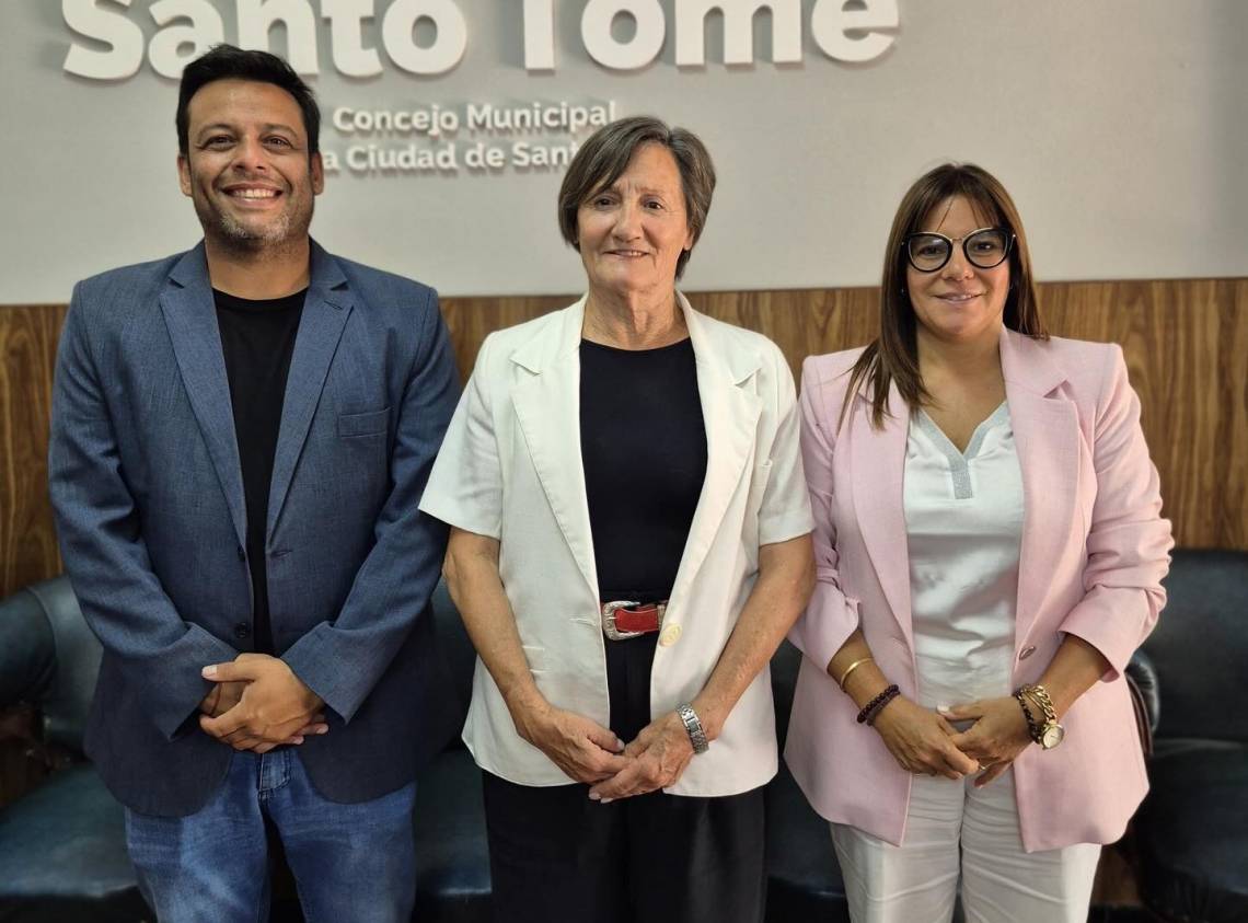 Alvizo, Reutemann y Miravete. (Crédito: Concejo Santo Tomé)