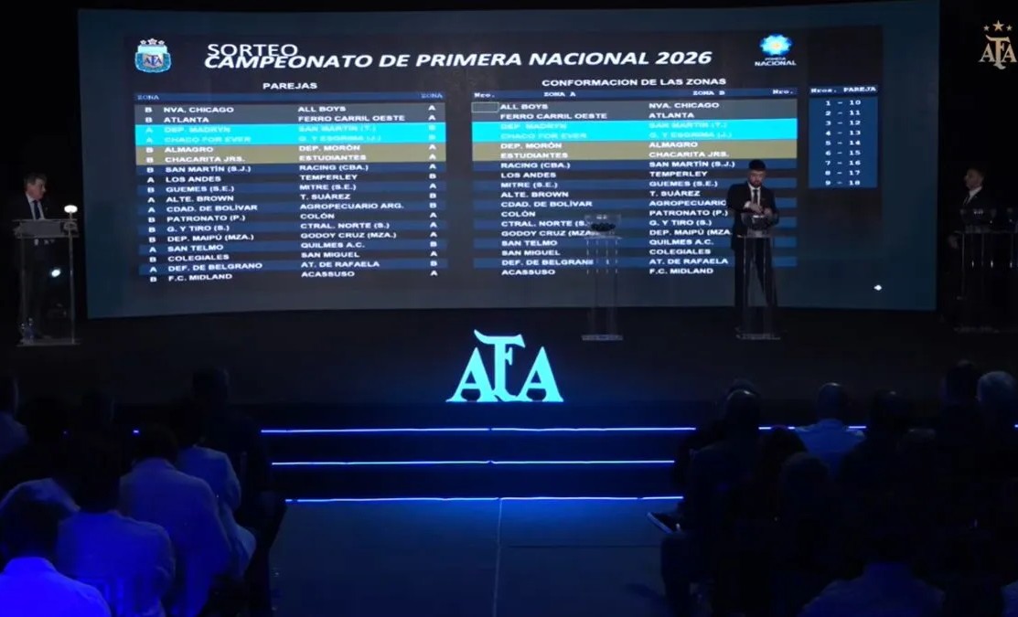 Colón ya conoce a sus rivales para la Primera Nacional 2026