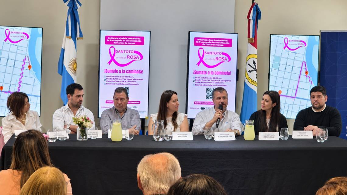 Presentaron una nueva edición de “Santoto se viste de rosa”, la caminata por la prevención del cáncer de mama