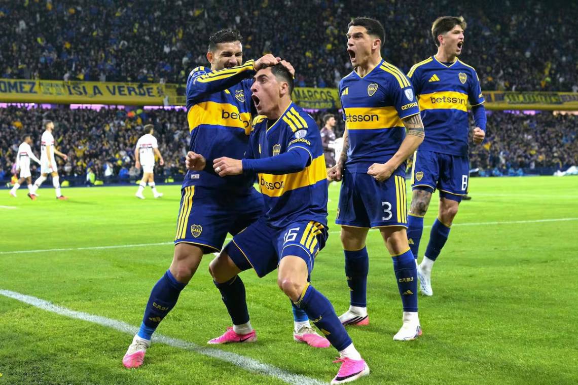 Boca pegó primero: le ganó 1-0 a San Pablo y va con ventaja a Brasil