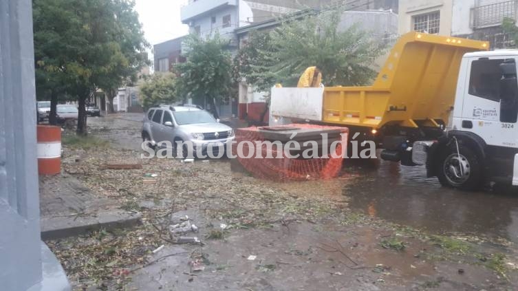 Santa Fe:  ráfagas de viento de 107 km/h