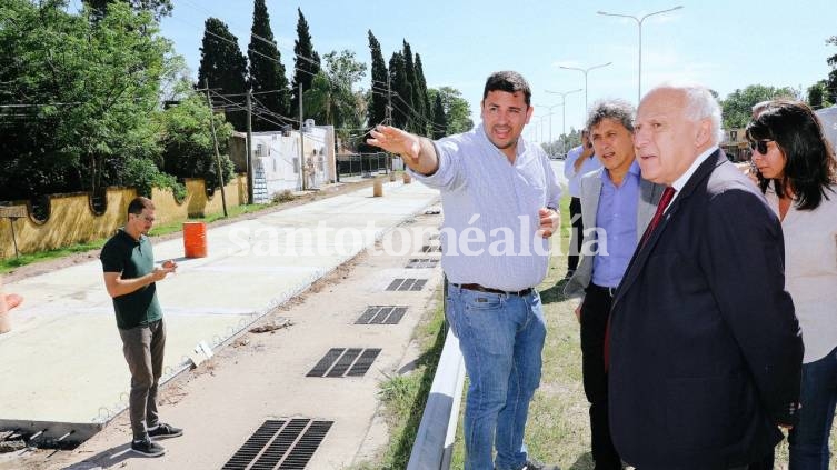 Las obras viales e hídricas que se realizan en la Ruta 1 tienen un avance del 57%