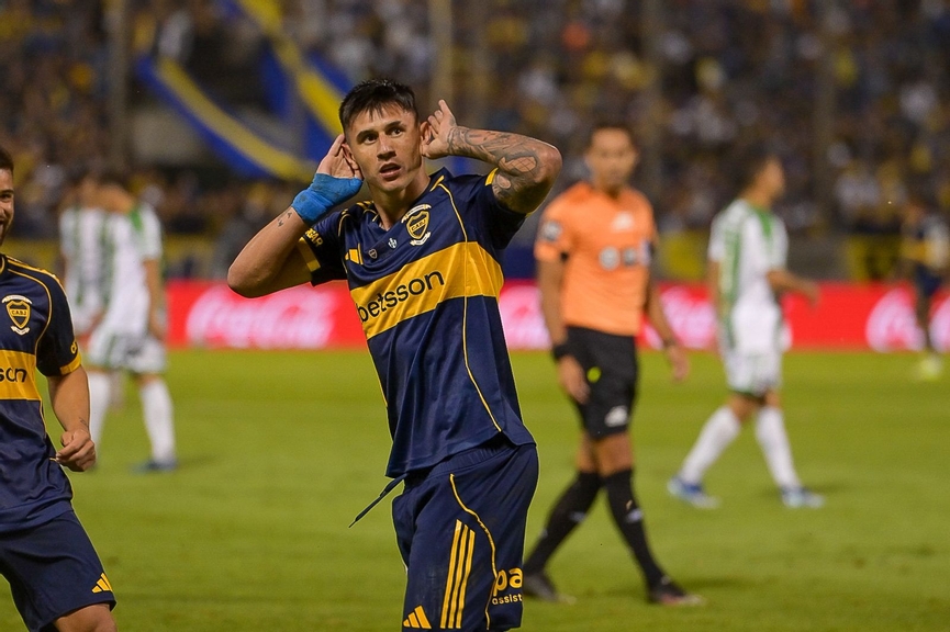 Adam Bareiro marcó dos goles en su debut con la camiseta de Boca. (Foto: Copa Argentina)