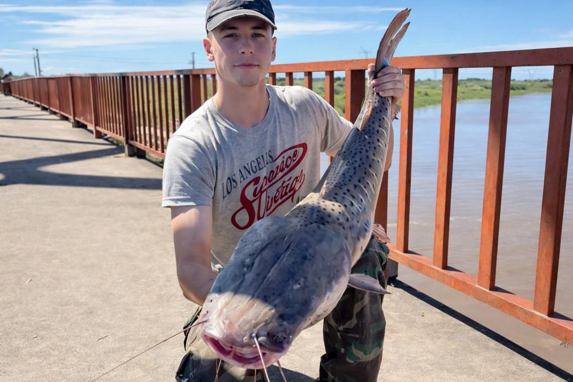 Pescaron un surubí de 7 kilos desde el Puente Carretero