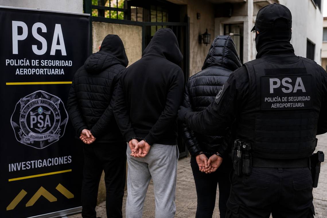 La investigación es llevada adelante por el MPA y los procedimientos fueron realizados por la Policía de Seguridad Aeroportuaria en la provincia de Buenos Aires. (Imagen ilustrativa)