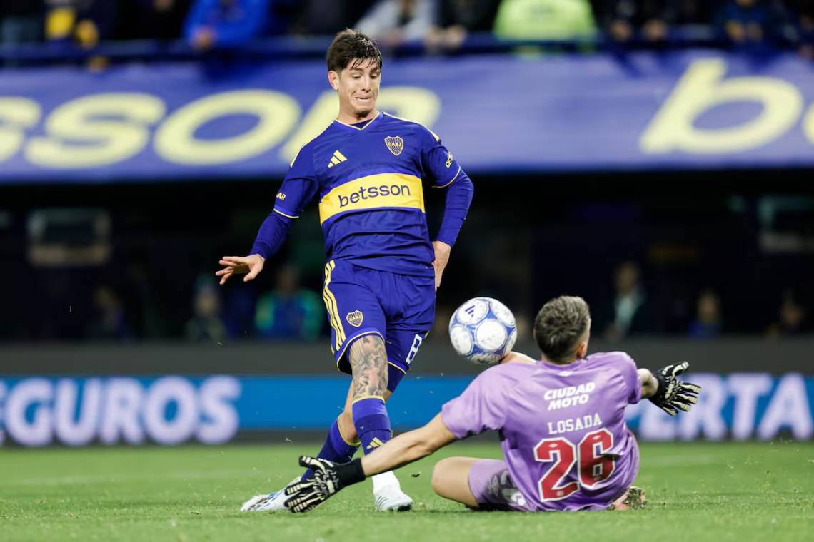 Belmonte define al gol en la última jugada del encuentro. (Crédito: La Nación)