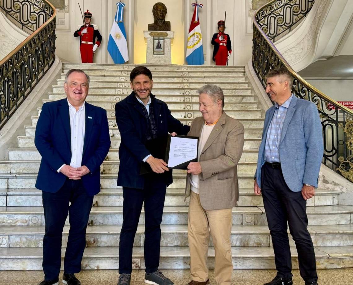 Michig, Pullaro, Duade y Bastía en Casa de Gobierno. (Crédito: GSF)